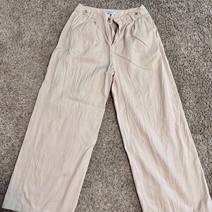 Madewell Women's Wide Leg Pants in Light Tan